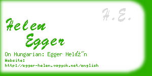 helen egger business card